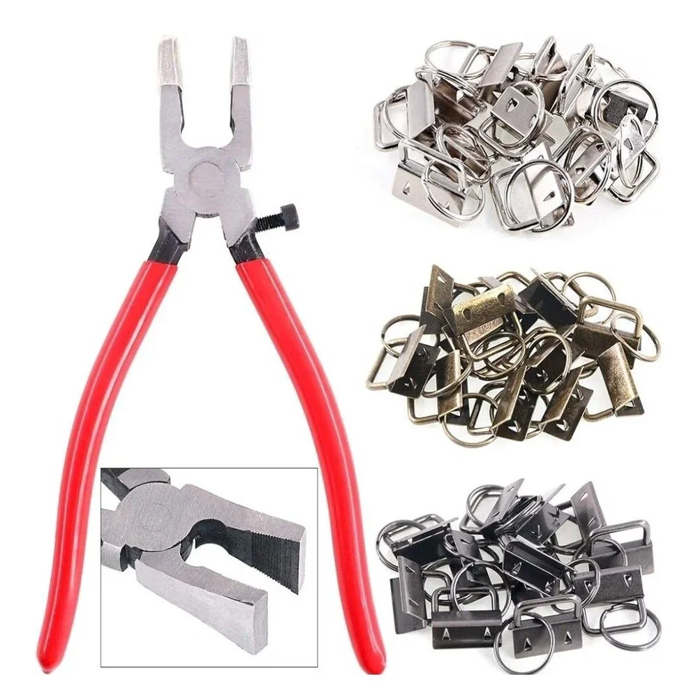 Swpeet 36 in 1 Set 25mm 3 Colors Key Fob Hardware with Key Fob Pliers & Glass...
